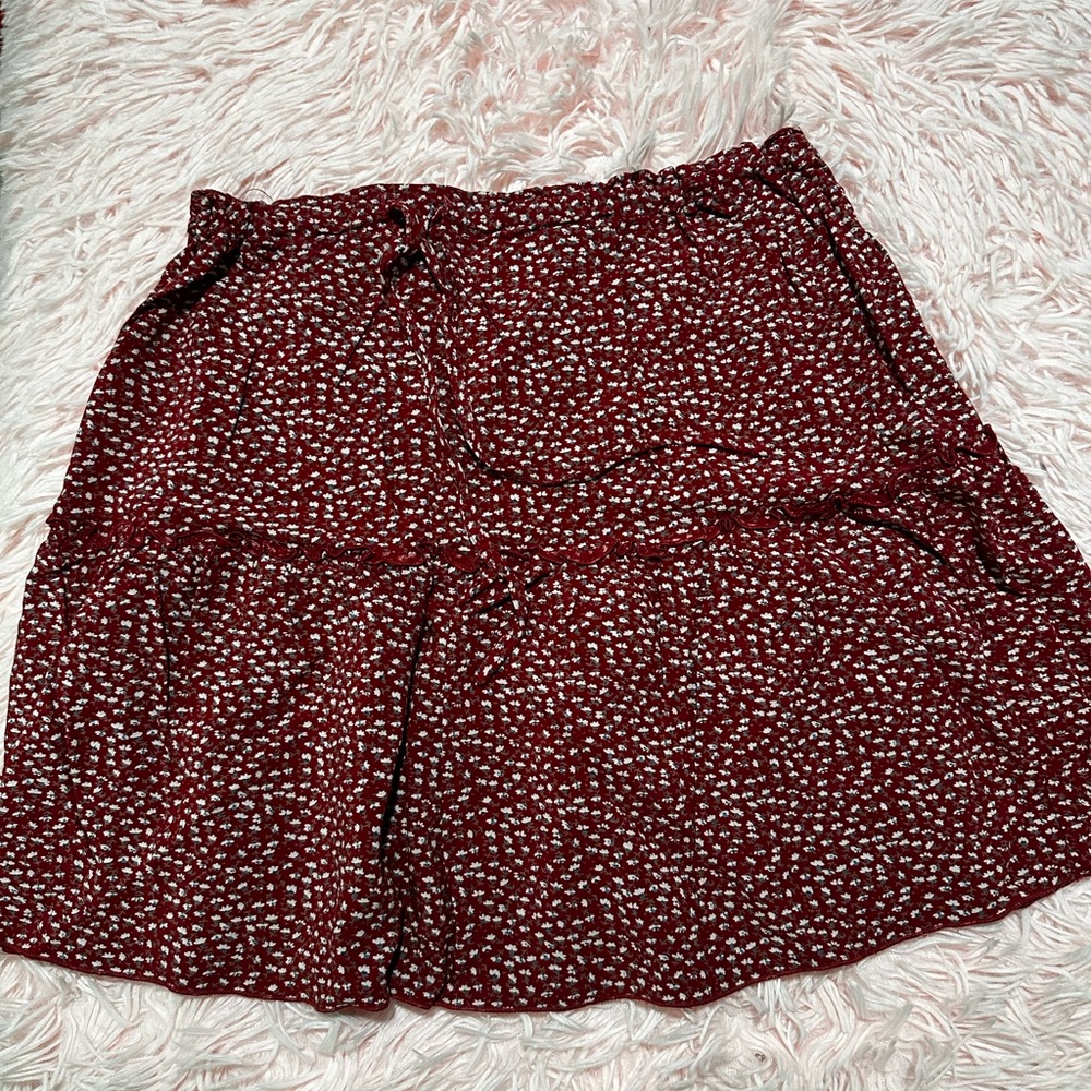 Brandy Melville Red Skater Mini Skirt